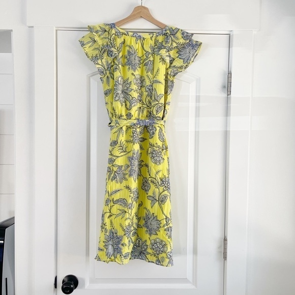 Loft Petite Trellis Garden Ruffle Sleeve Dress - MP - Picture 8 of 9